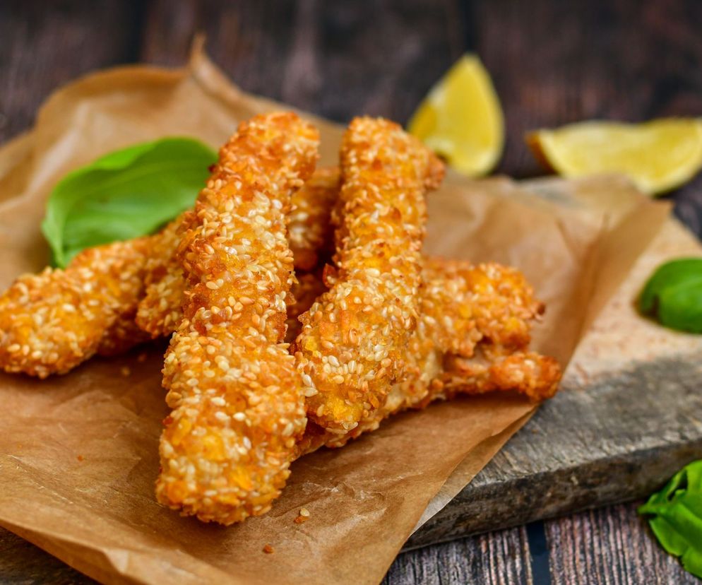 Stripsy w sezamowym panko