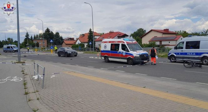 Śmiertelny wypadek w Lublinie. Rowerzysta zginął pod kołami audi