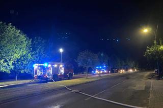 Pożar ciężarówek na terenie MZUM Dąbrowa Górnicza