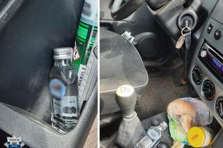 Pijany kierowca popijał śniadanie wódką! Miał dwie butelki