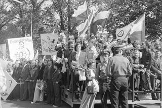 Powrót piłkarskiej reprezentacji Polski z Mistrzostw Świata w Republice Federalnej Niemiec - powitanie na lotnisku Okęcie, 1974 rok