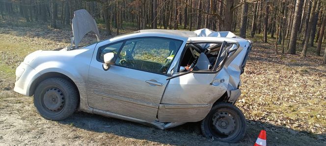 Jedna osoba została poszkodowana w porannym wypadku koło Leszna