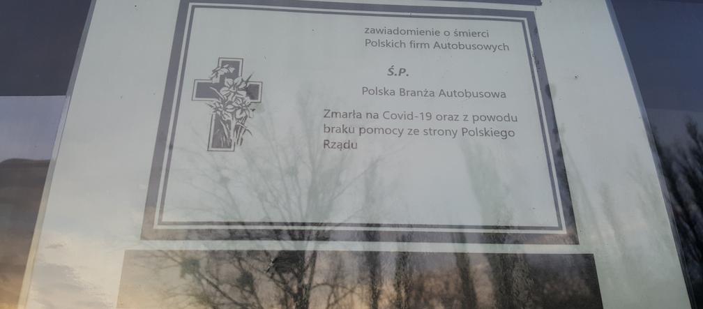 Protest przewoźników autokarowych w Bydgoszczy