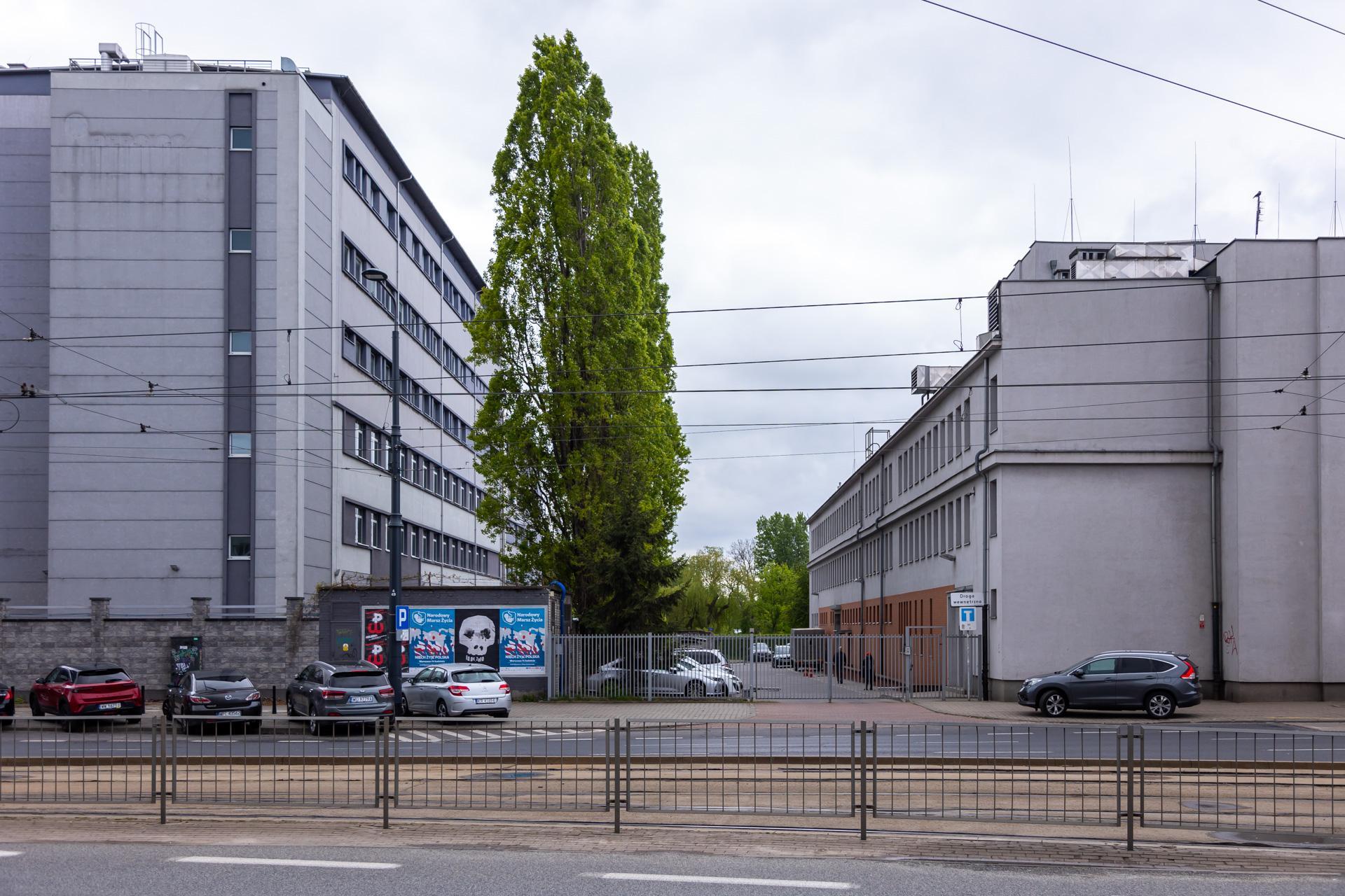 Teatr Powszechny w Warszawie (w tle budynek Pepsi, przeznaczony do rozbiórki) 