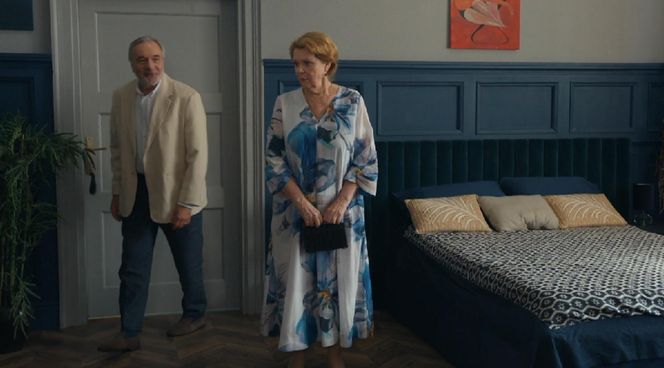 Barwy szczęścia, odcinek 3120. Józefina (Elżbieta Jarosik), Andrzej (Leon Charewicz)