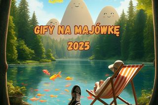 Gify na majówkę 2025. Kolorowe ruchome obrazki do pobrania za darmo