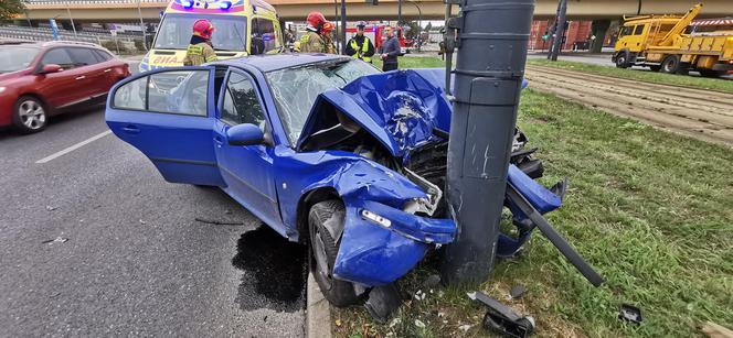 Bydgoszcz: Wypadek na ul. Jagiellońskiej! Jedna osoba trafiła do szpitala 