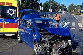 Wypadek na skrzyżowaniu ulic Limanowskiego i Maratońskiej