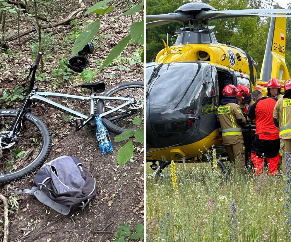 Dramat na Bielanach. Nastolatek wywrócił się na rowerze. W akcji śmigłowiec LPR