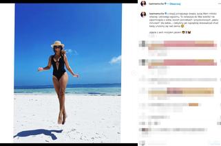 Anna Mucha wypina pośladki przed kościołem