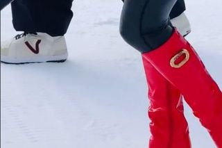 Justyna Steczkowska zasuwa po śniegu w szpilkach. Zrobi wszystko dla Eurowizji!