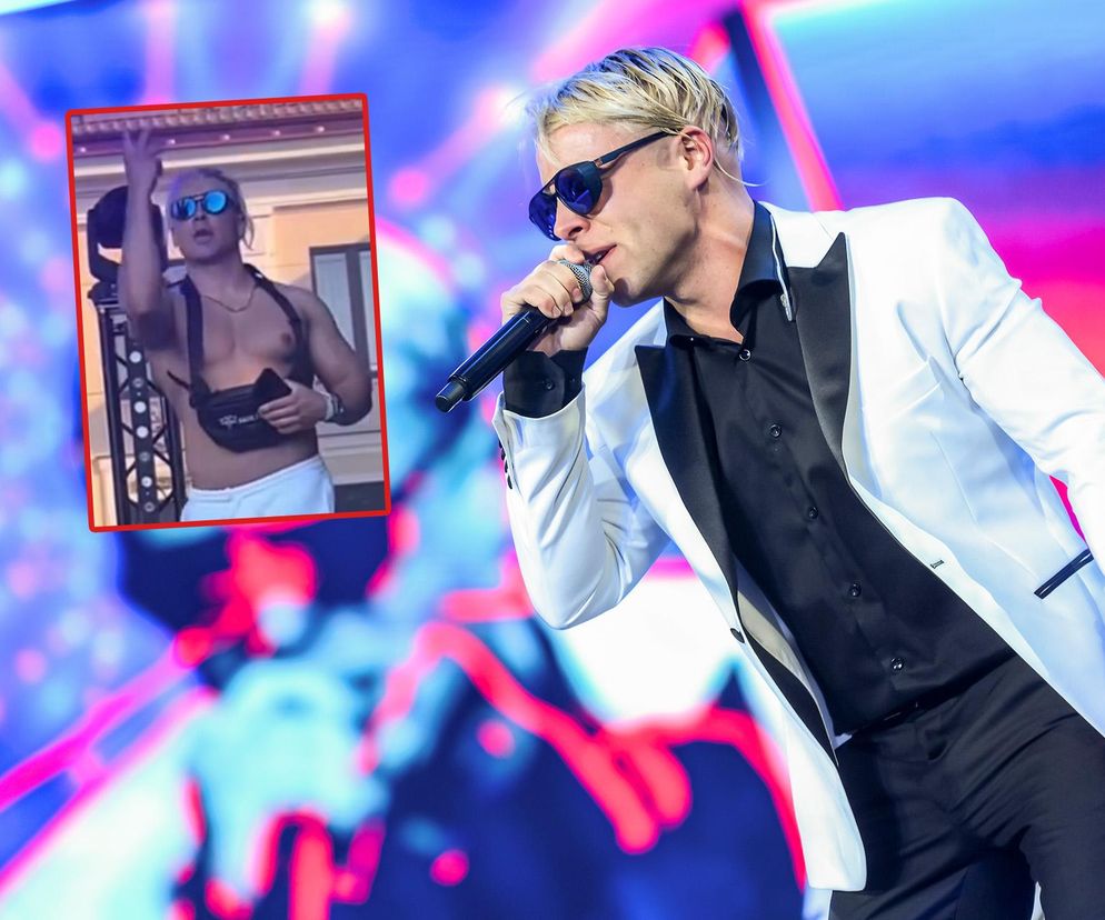 Kilka dni po wypadku Skolim już szaleje po scenie bez temblaka. Ciało boga, głos anioła