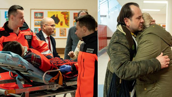 Barwy szczęścia odc. 2282 po wakacjach 2020. Aldona (Elżbieta Romanowska), Borys (Jakub Wieczorek)