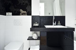 Efektowna łazienka czarno-biała