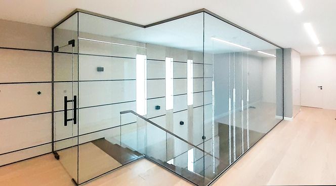 Szklana zabudowa wnętrz