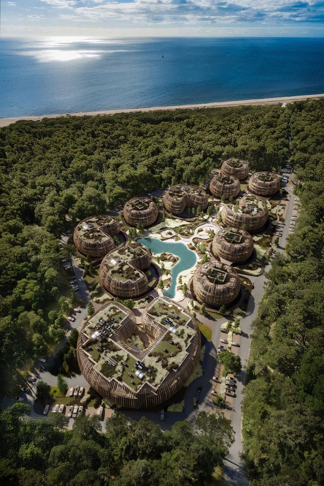 Kompleks dziewięciu apartamentowo-hotelowych pawilonów na Wyspie Sobieszewskiej