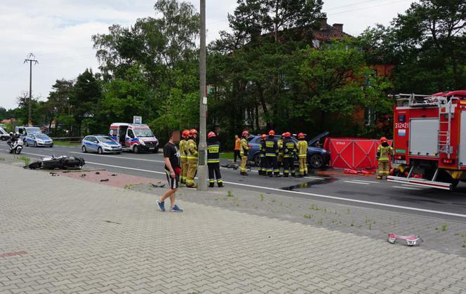 Śmiertelny wypadek z udziałem motocyklisty w Radości