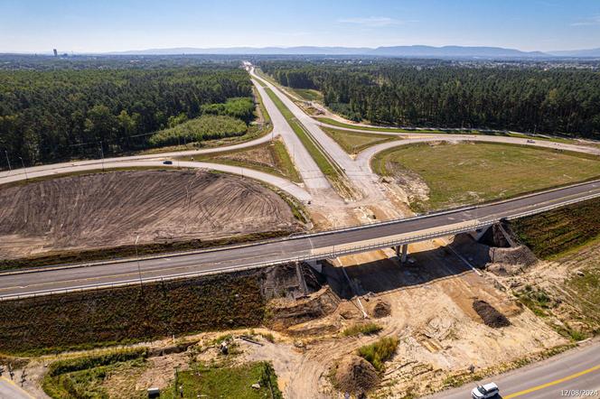 Plac budowy S1 Oświęcim - Dankowice w sierpniu 2024