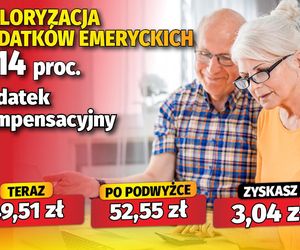 Waloryzacja dodatków emeryckich