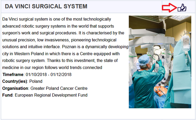 DA VINCI SURGICAL SYSTEM Wielkopolskiego Centrum Onkologii zgłoszony do konkursu!