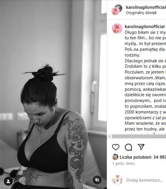 Mocne! Karolina Gilon pokazała swój poród