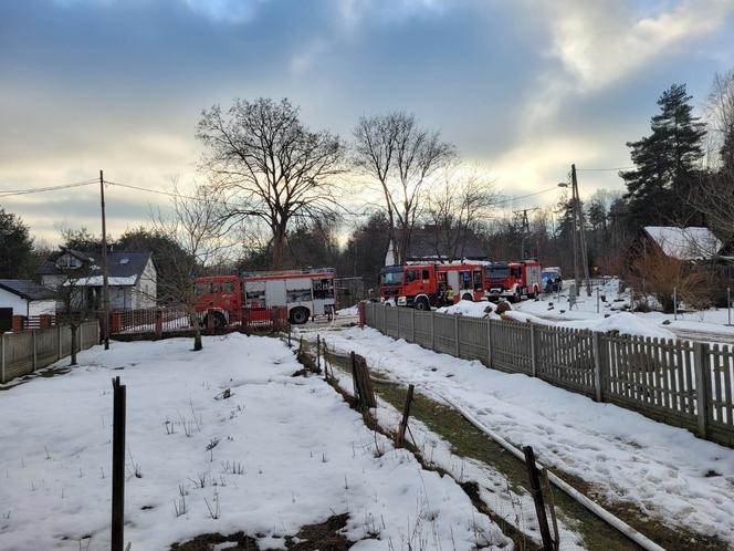 Pożar domu w Ubyszowie koło Skarżysko