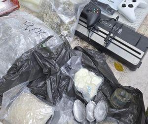 Nalot policji na ogródki działkowe. Zatrzymali 33-latka i jego żonę. 9-miesięcznę niemowlę wciągnięte w przestępczy proceder