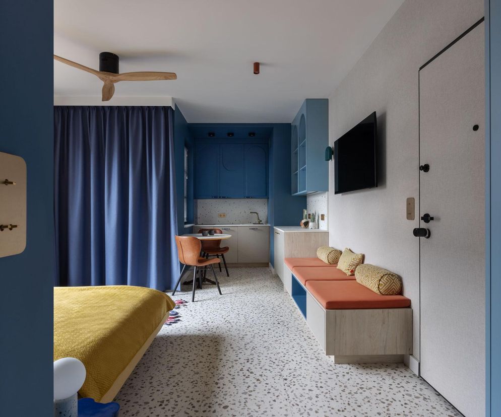  Amerykański vibe w kawalerce w Gdańsku. 28 m² pełne słonecznej energii