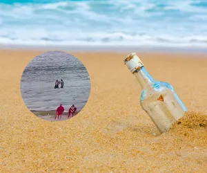 Pijany mężczyzna na plaży w Międzyzdrojach!