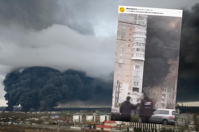  Ogromny pożar w Odessie. Rosjanie zaatakowali miasto rakietami 