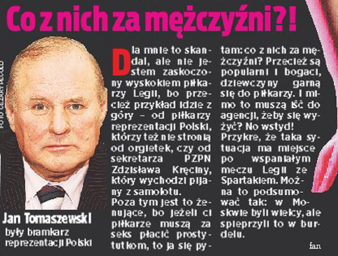 Jan Tomaszewski o skandalu po Spartak - Legia