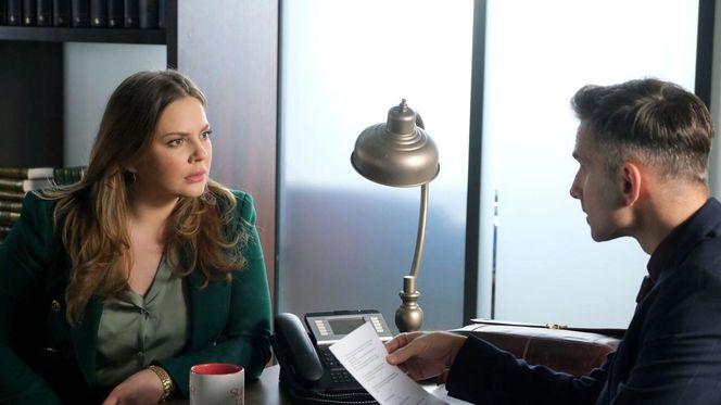 M jak miłość odc. 1852. Kamil Gryc (Marcin Bosak), Anita (Melania Grzesiewicz)