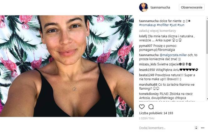 Anna Mucha topless na Instagramie