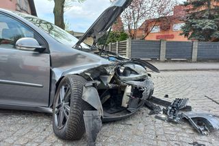 Kolizja na 17 Stycznia w Lesznie. Kierowca wymusił pierwszeństwo