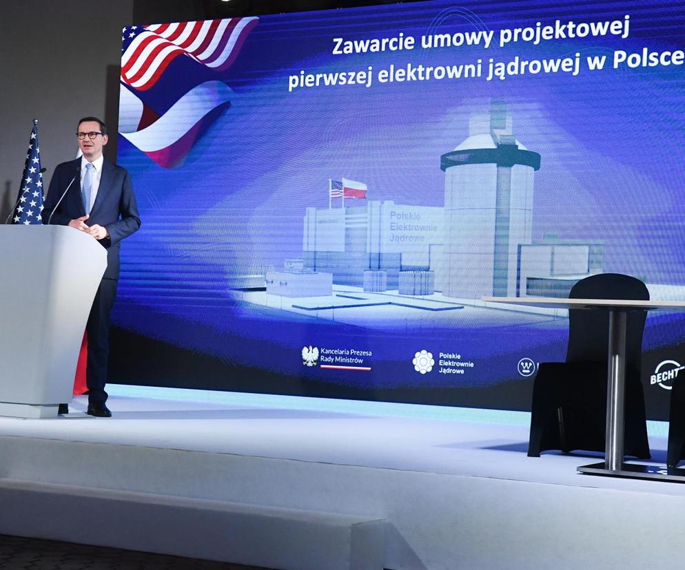 Konferencja premiera Morawickiego o elektrowni jądrowej