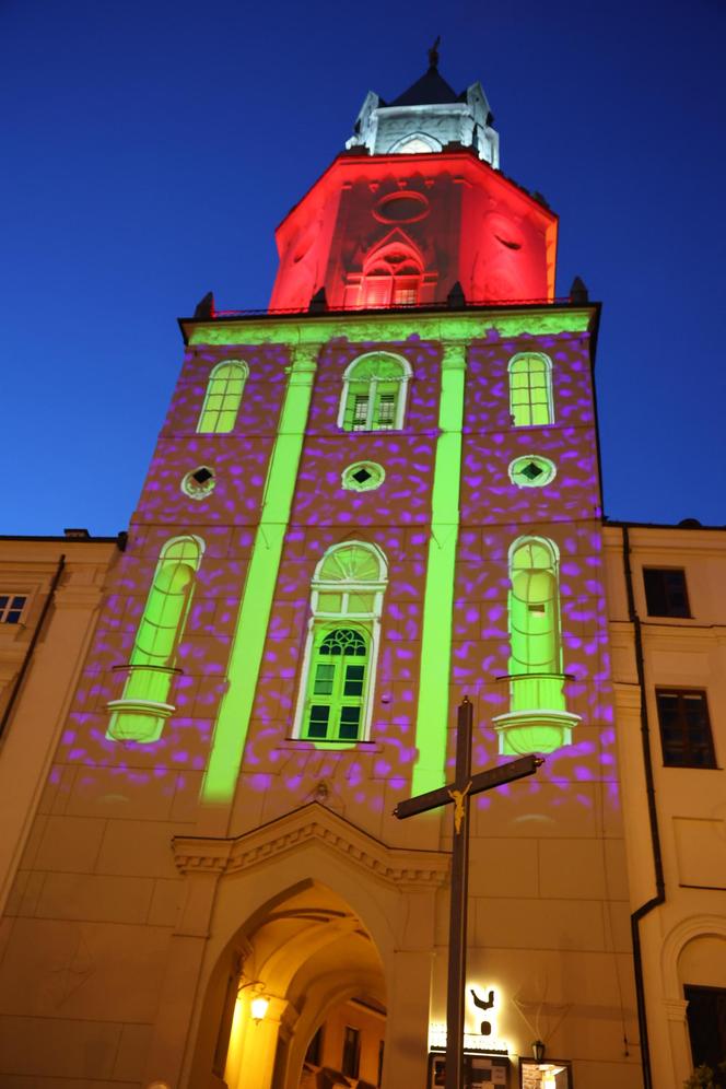 Lublinalia 2024. Na Wieży Trynitarskiej można oglądać wyjątkową iluminację.