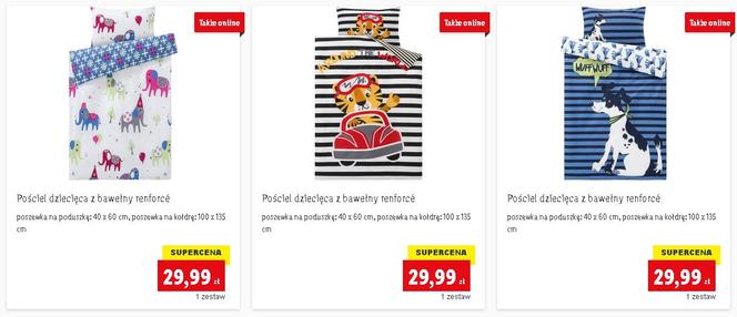 Pościel dziecięca 29,99 zł/1 komplet
