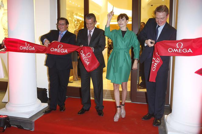 Agnieszka Dygant na otwarciu salonu Omega