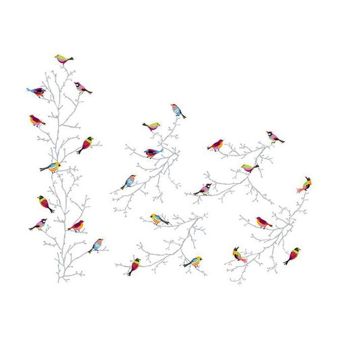 Odnawiamy komodę: malowane ptaki na prostej komodzie