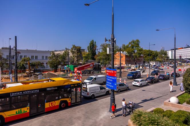 Budowa tramwaju na Rakowieckiej w Warszawie