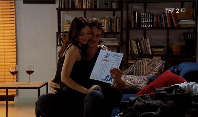 	M jak miłość, odcinek 1501: Iza (Adriana Kalska), Marcin (Mikołaj Roznerski)