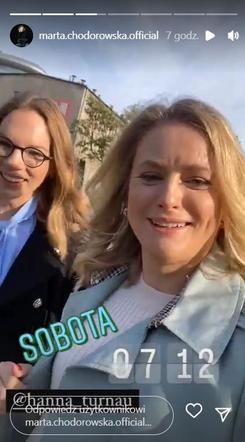 M jak miłość na planie. Julia (Marta Chodorowska), Sylwia (Hanna Turnau)