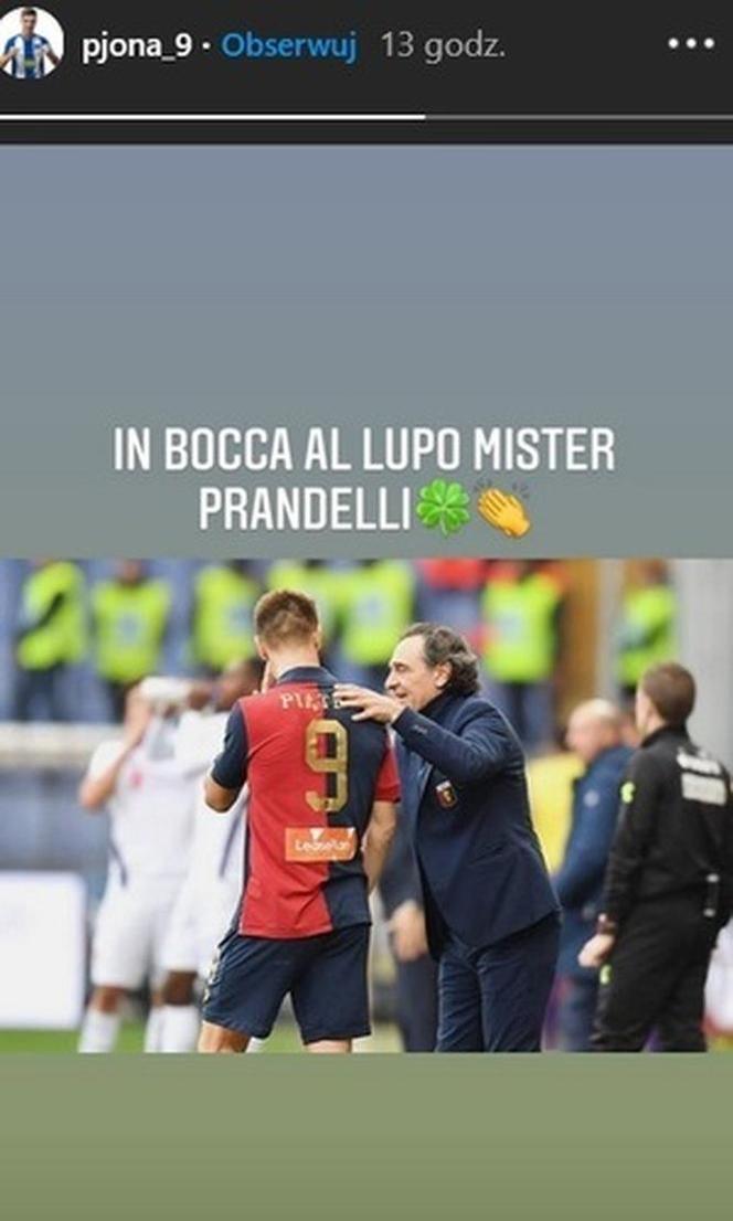 Krzysztof Piątek i Cesare Prandelli