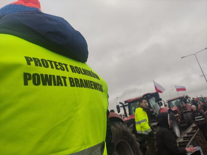 Protest rolników w Elblągu na S7