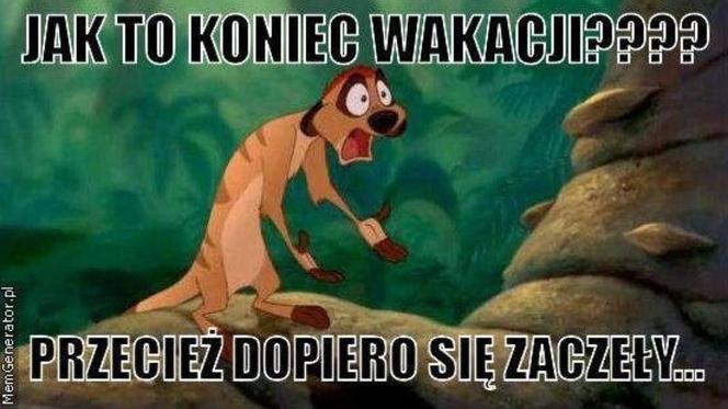 Memy na koniec wakacji