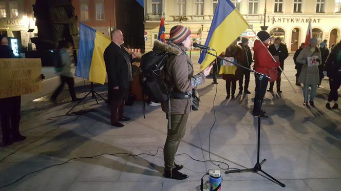 Bydgoszcz. Protest przeciwko wojnie w Ukrainie