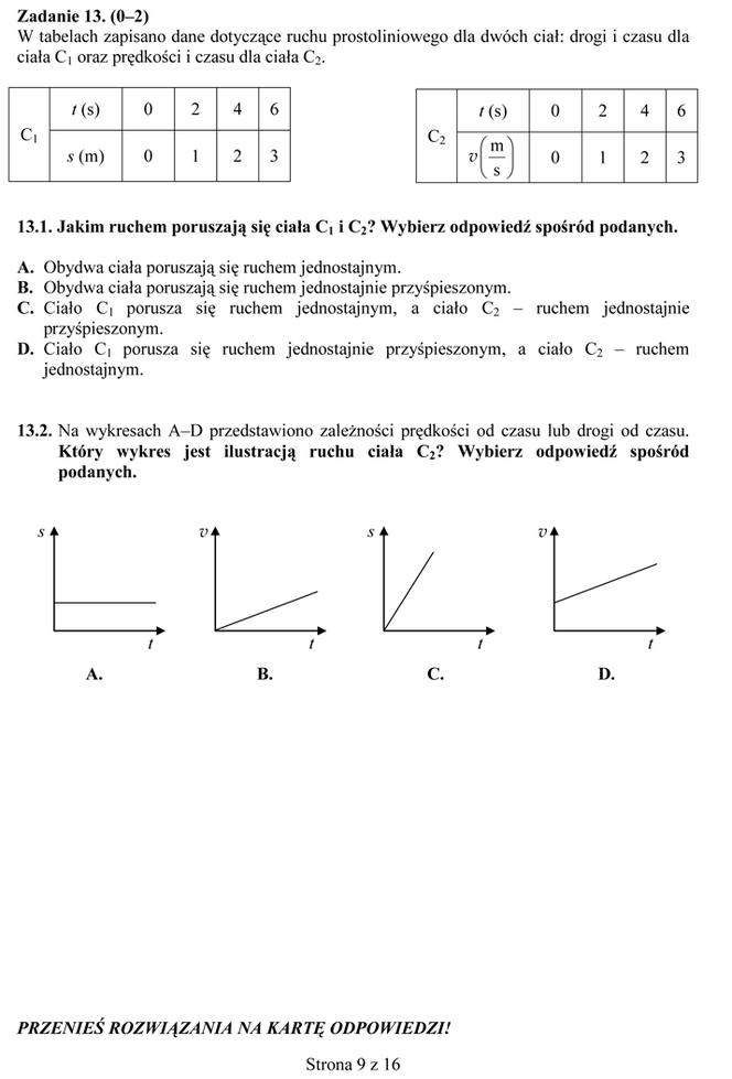 EGZAMIN GIMNAZJALNY 2014 PRZYRODA, BIOLOGIA, GEOGRAFIA: ARKUSZE OFICJALNE Z CKE + ODPOWIEDZI