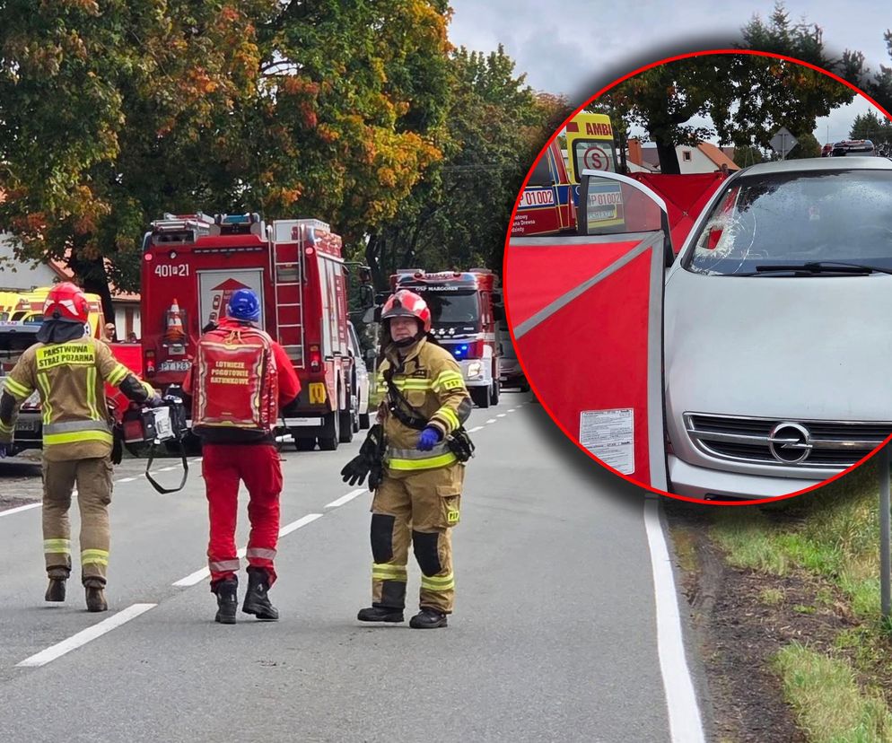 Kamień spod kół ciężarówki przebił szybę auta i trafił pasażera! Konieczna była reanimacja