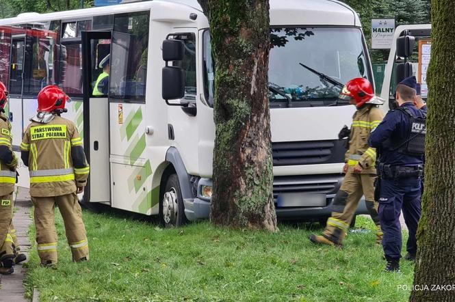 Wypadek busa na ul. Kościuszki w Zakopanem