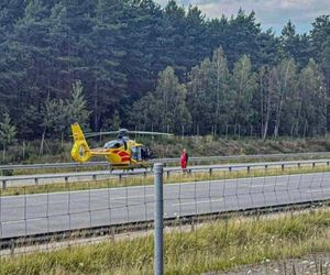 Wypadek na autostradzie A1 w miejscowości Brodowe (woj. łódzkie)
